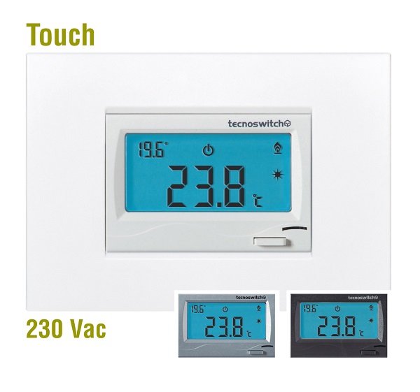Termostato Elettronico Touch Da Incasso 230V Grigio Tintoretto